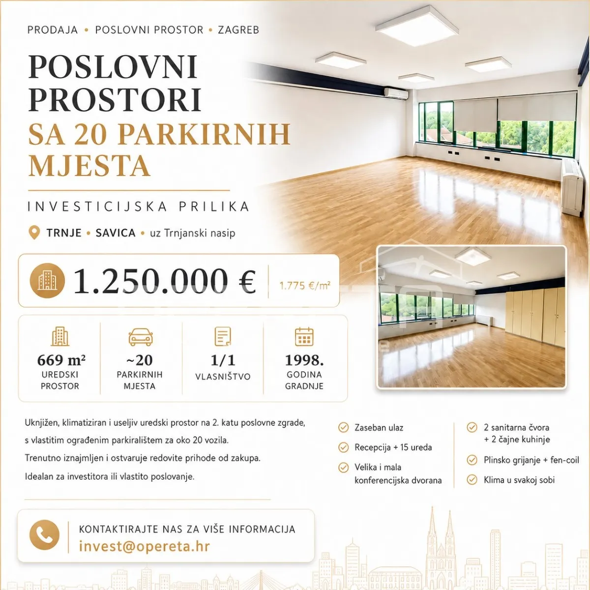 Office - Trnjanski nasip, Trnje, Zagreb, 705m2