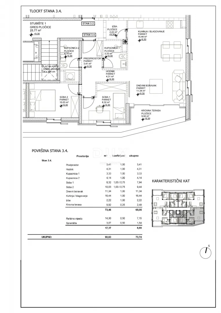 Apartment - Cres, 90.63m2
