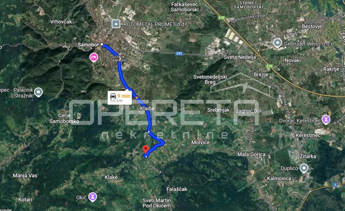 Zemljište - Konšćica, Samobor-okolica, Samobor, 872m2