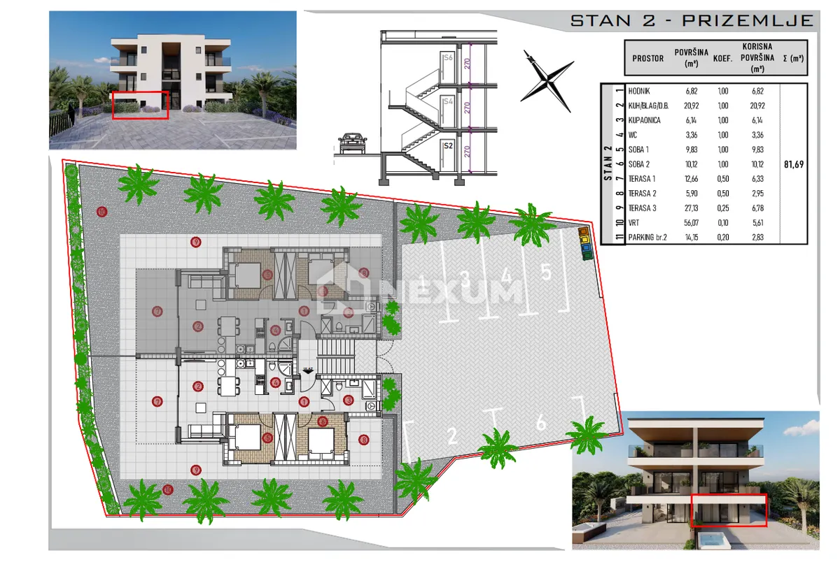 Stan - Rogoznica, 82m2