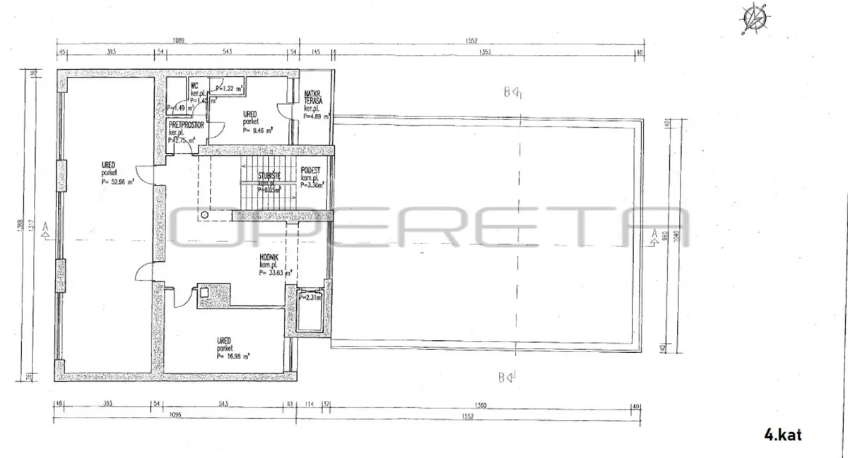 Ured - Kvaternikov trg, Kvatrić, Zagreb, 137m2