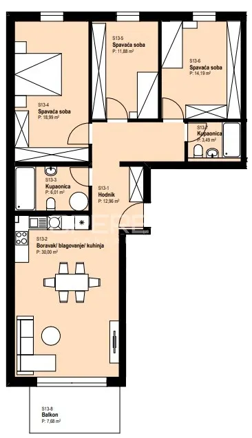 Apartment - II. Struge, Istok, Zagreb, 105m2