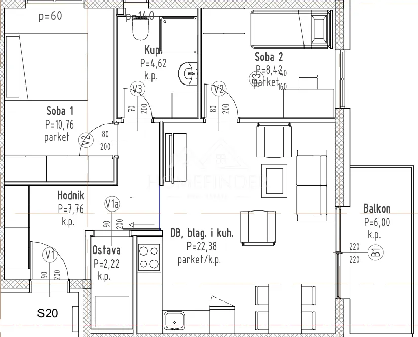 Apartment - Velika Gorica - Okolica, 59.06m2