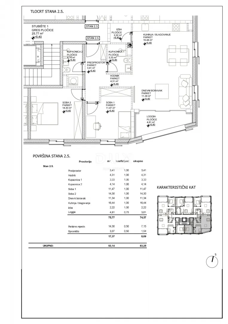 Apartment - Cres, 93.14m2