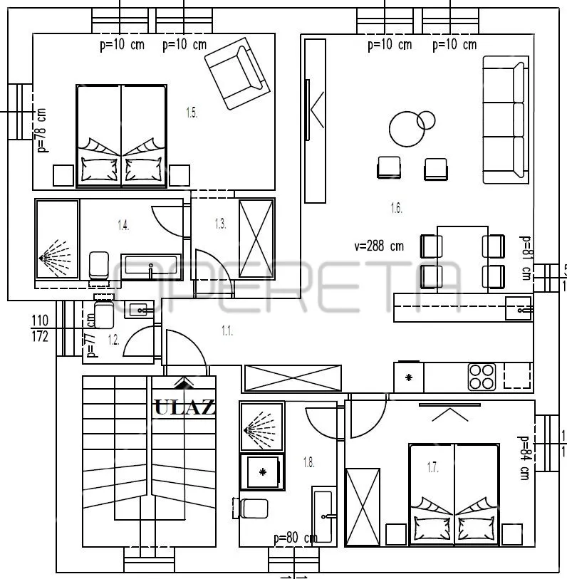 Apartment - Maršala Tita, Opatija, Opatija, 79.15m2