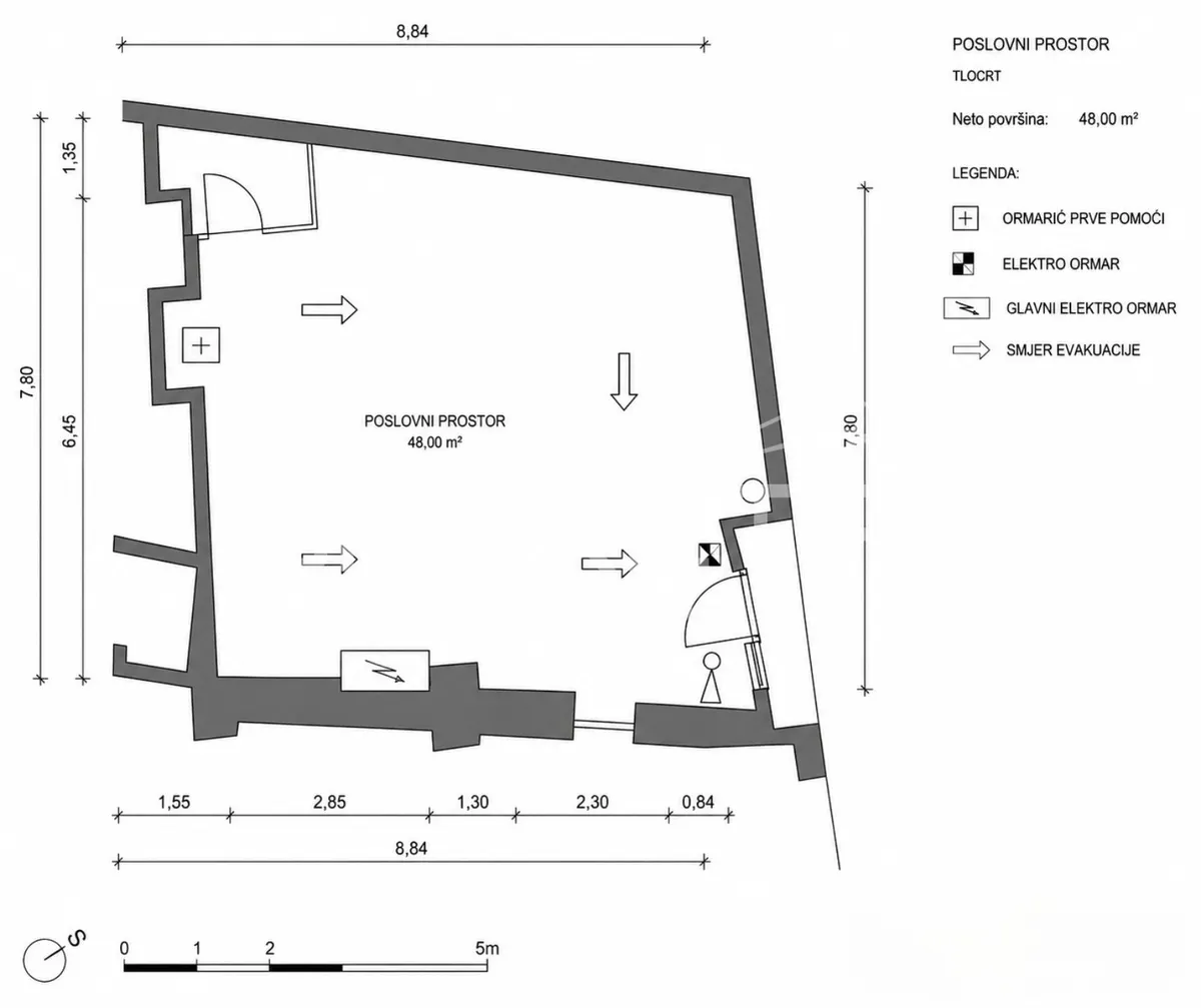 Poslovni Prostor - Vodnikova, Varaždin, Varaždin, 48.01m2