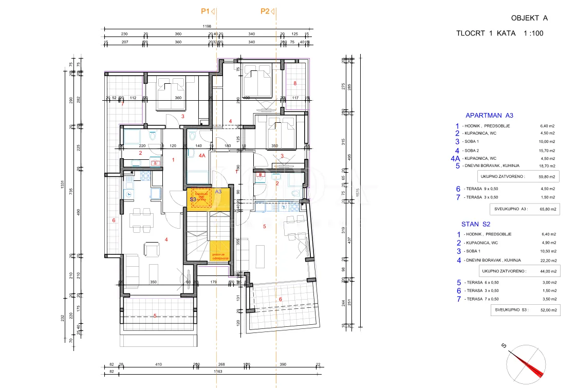 Apartment - Novalja, 56.4m2