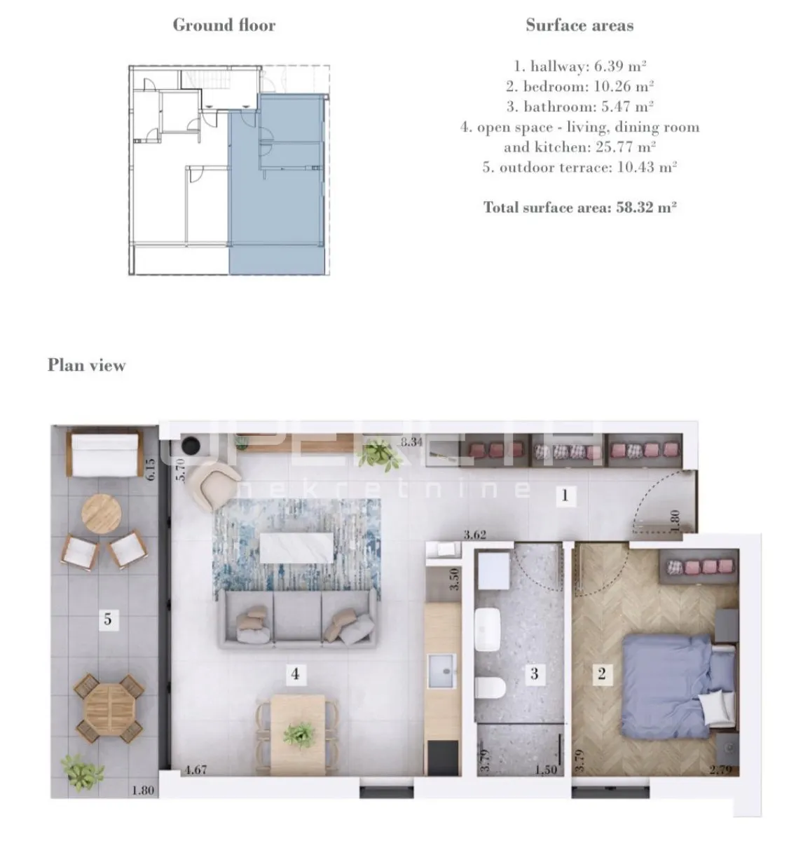 Stan - Rovinjsko Selo, Rovinj, Rovinj, 58.32m2