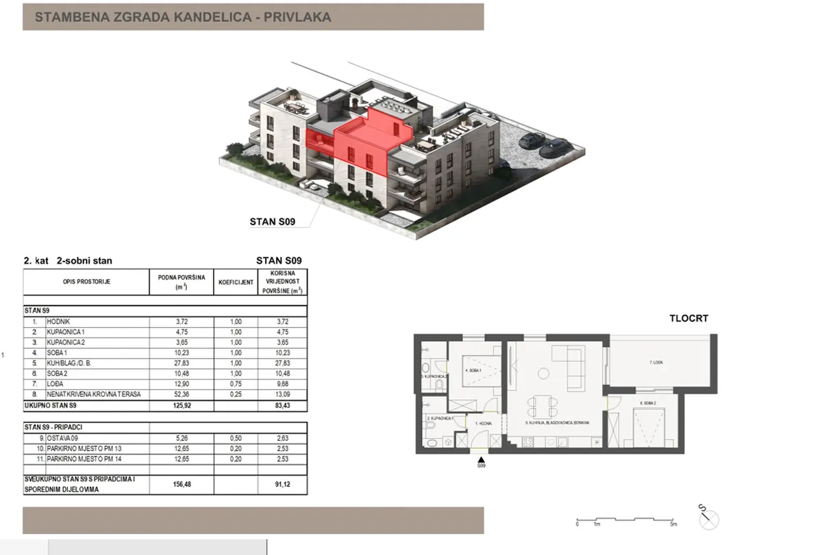 Stan - Privlaka, 91m2