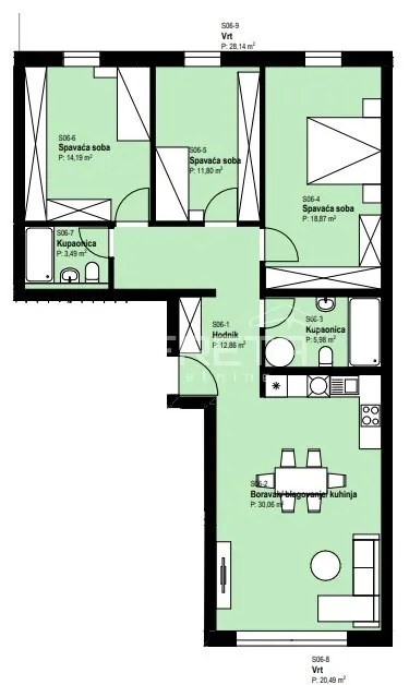 Apartment - II. Struge, Istok, Zagreb, 105m2