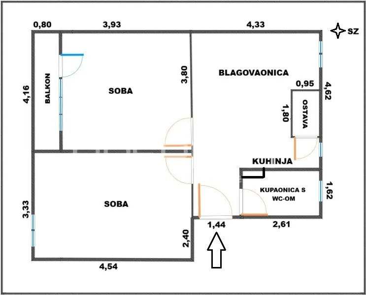 Stan - Naselje Gaza, Karlovac, Karlovac, 58m2
