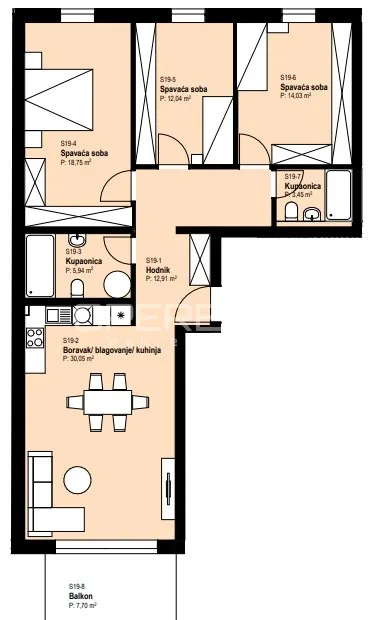 Apartment - II. Struge, Istok, Zagreb, 104m2