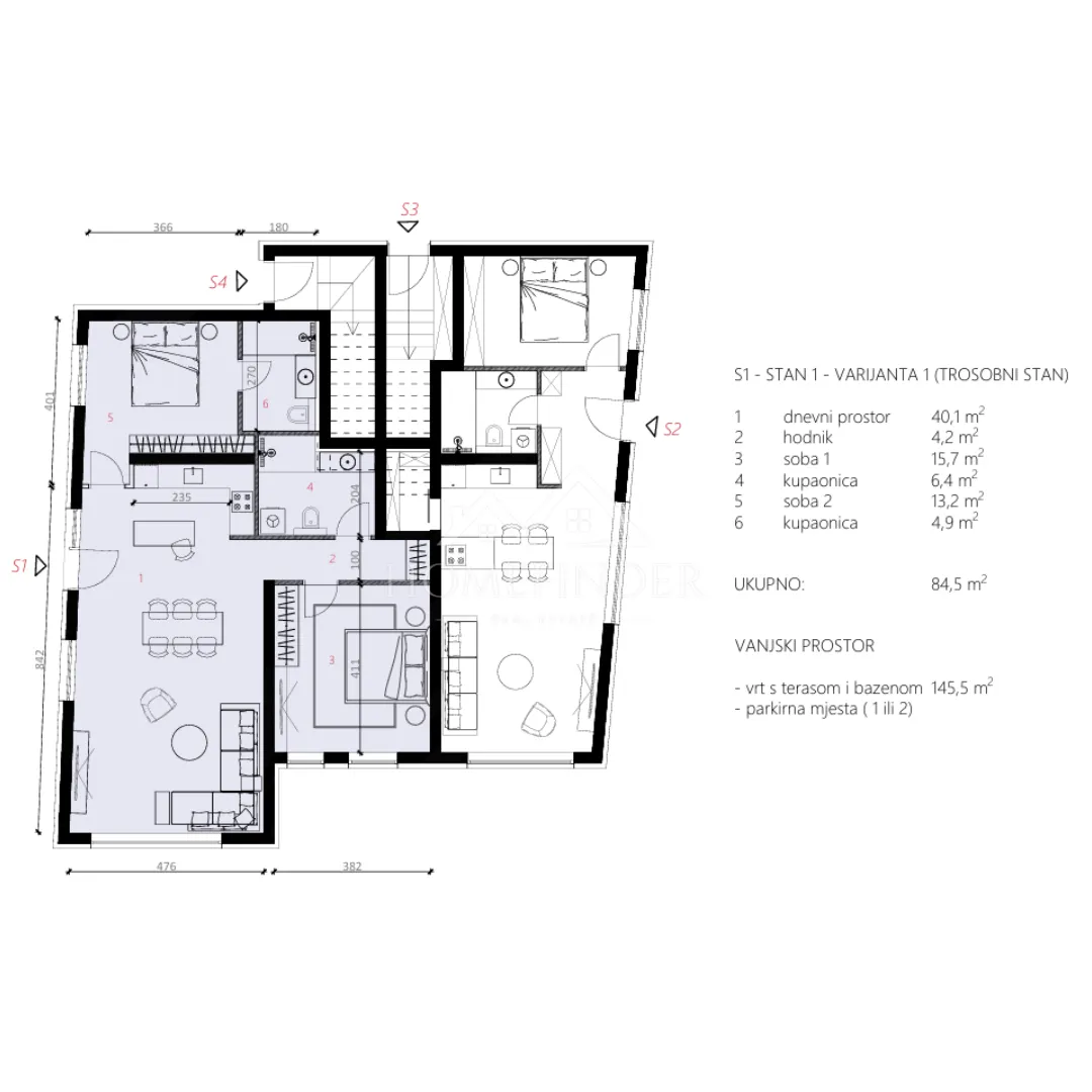 Apartment - Kolan, 99m2