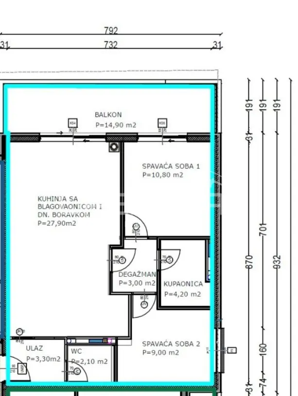 Stan - Centar, Umag, Umag, 74.85m2