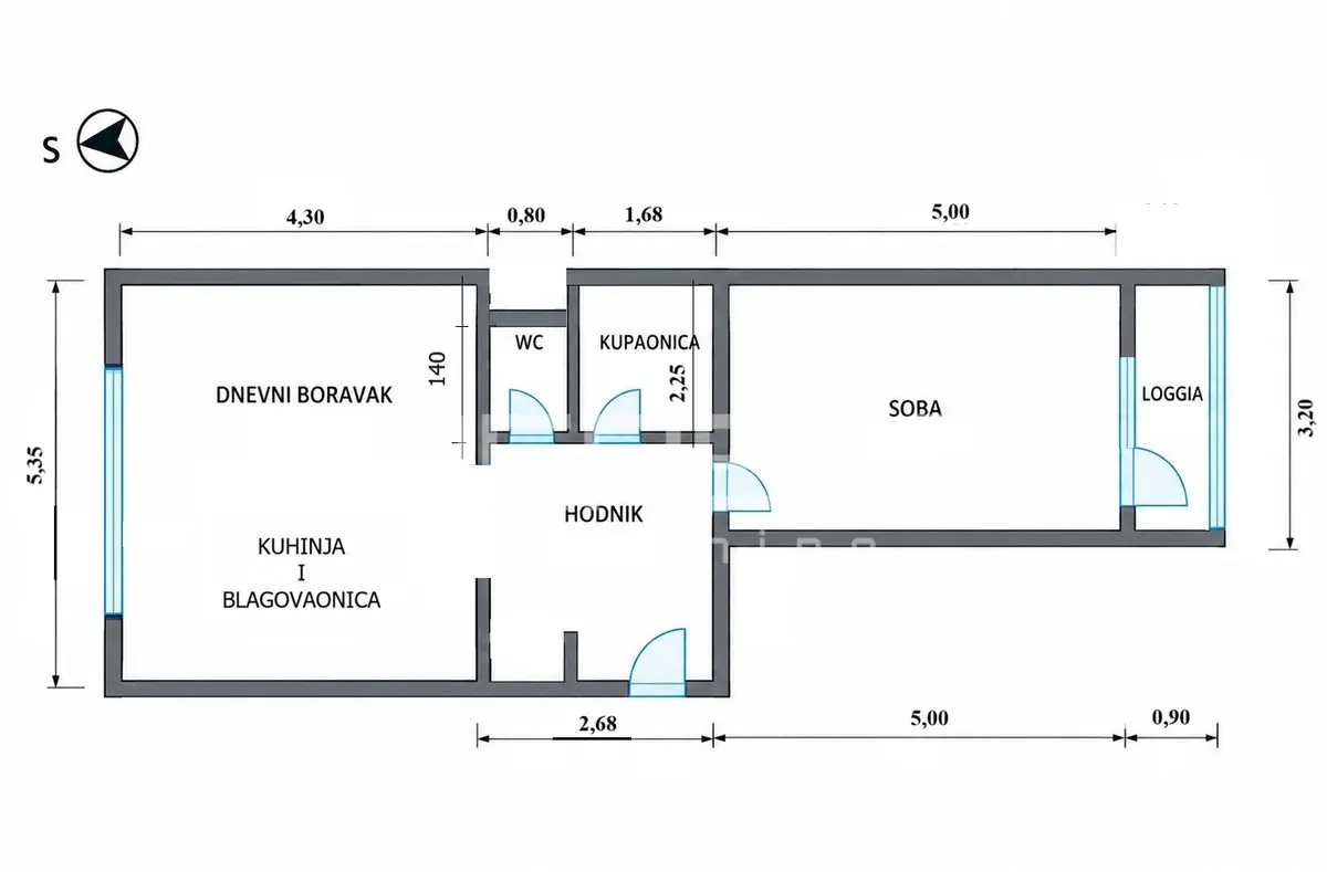 Apartment - Nalješkovićeva ulica, Trnje, Zagreb, 56m2
