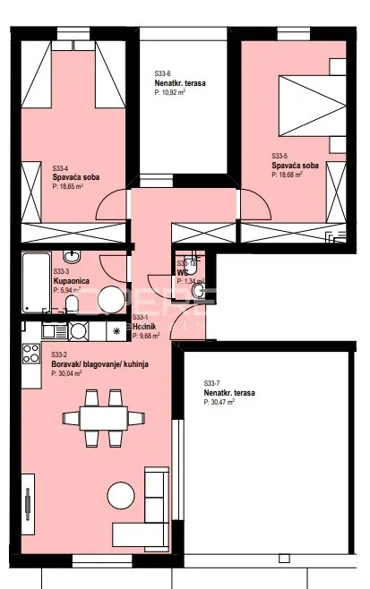 Apartment - II. Struge, Istok, Zagreb, 98m2