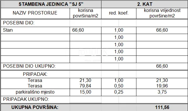 Stan - Vodice, 111.56m2