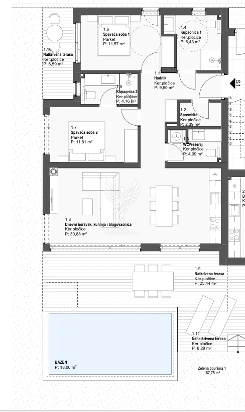 Stan - Tribunj, 120.4m2