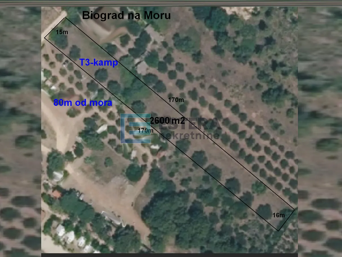 Zemljište - Biograd na Moru, 2600m2
