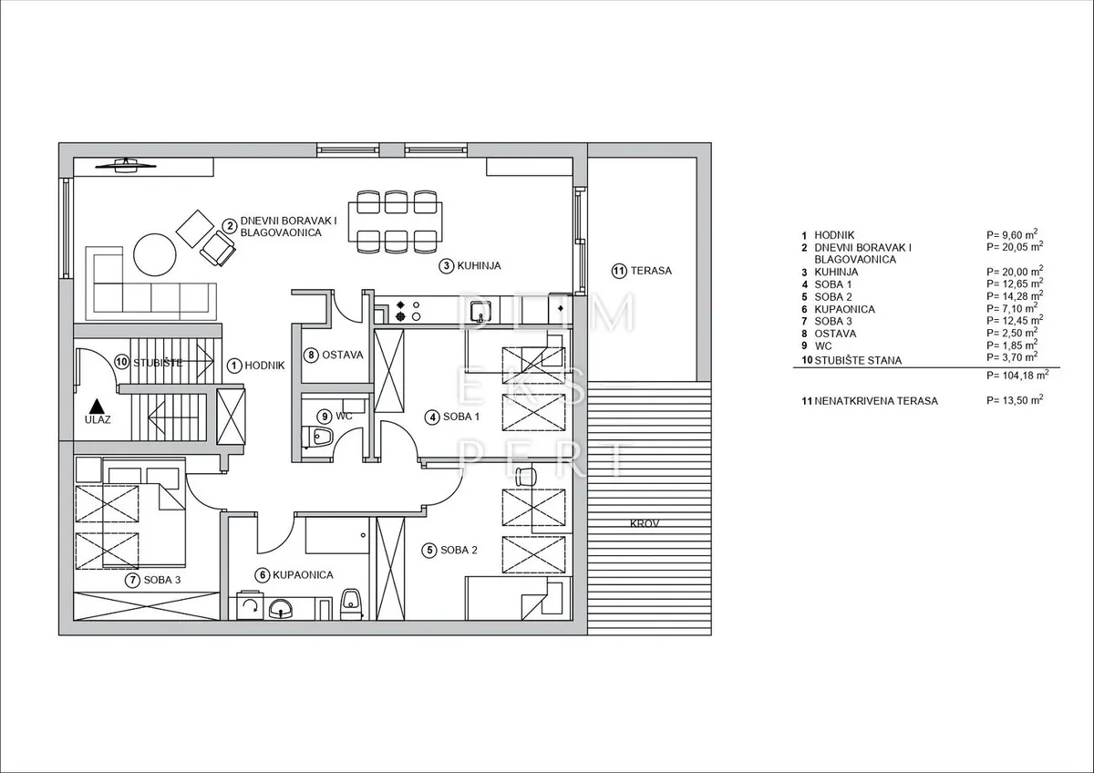 Stan - Gornja Dubrava, 110.62m2