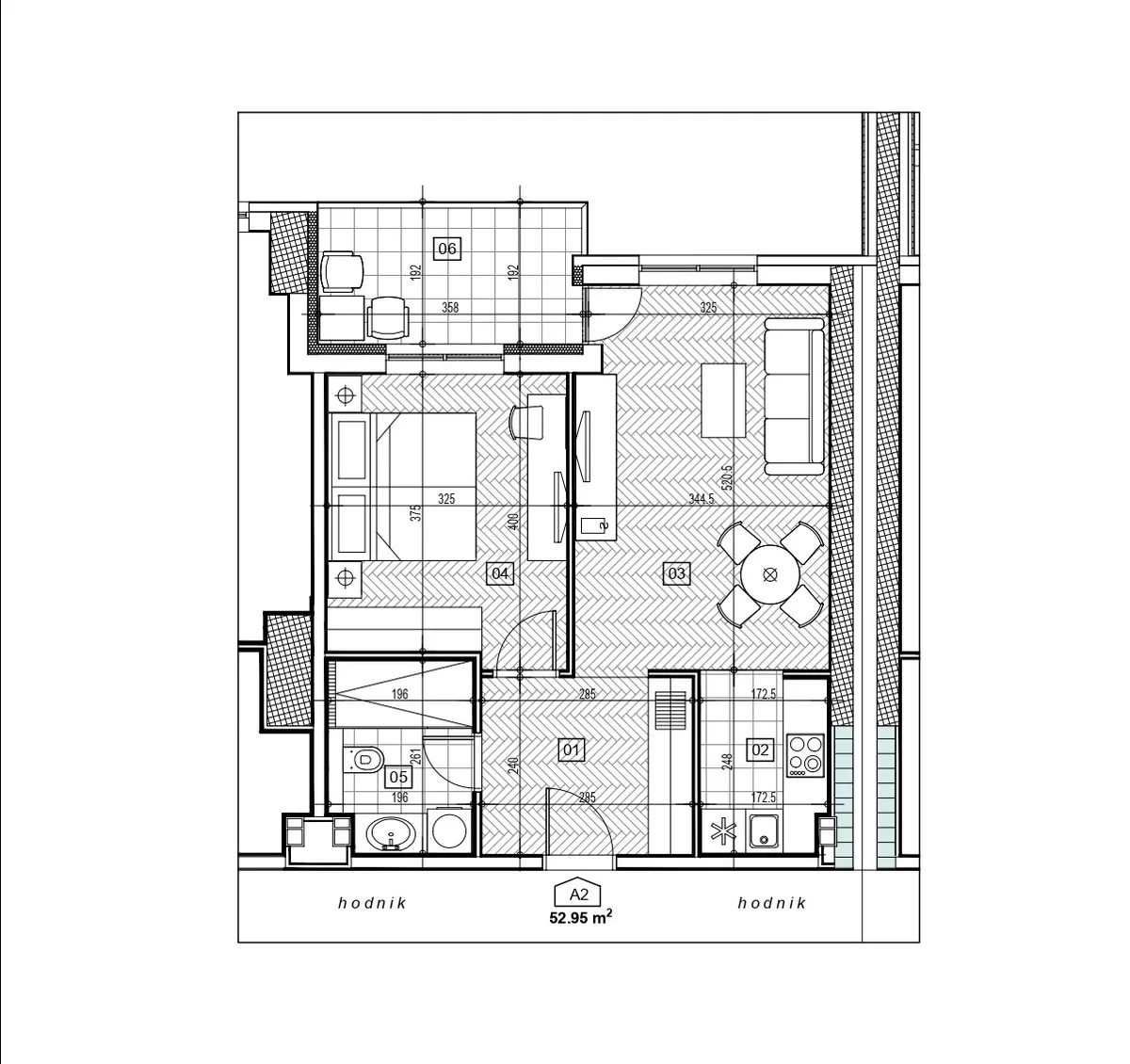 Stan - Trnje, 52.95m2