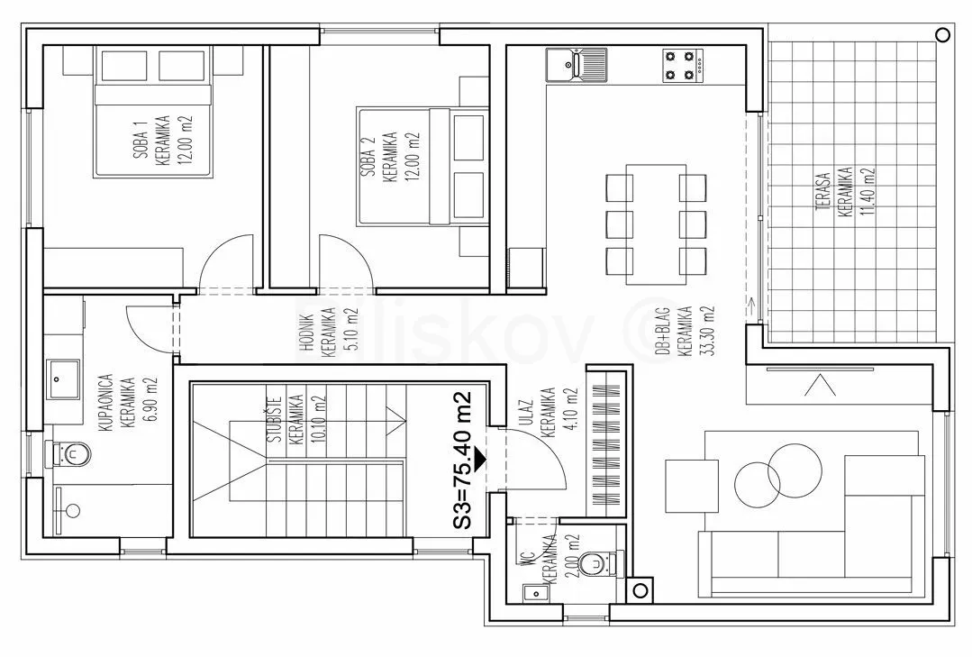 Stan - Kolan, 84m2