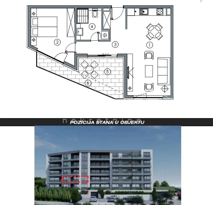 Stan - Centar, Makarska, Makarska, 59.38m2