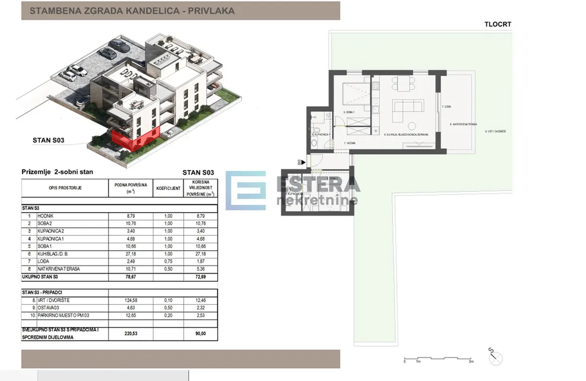 Stan - Privlaka, 90m2