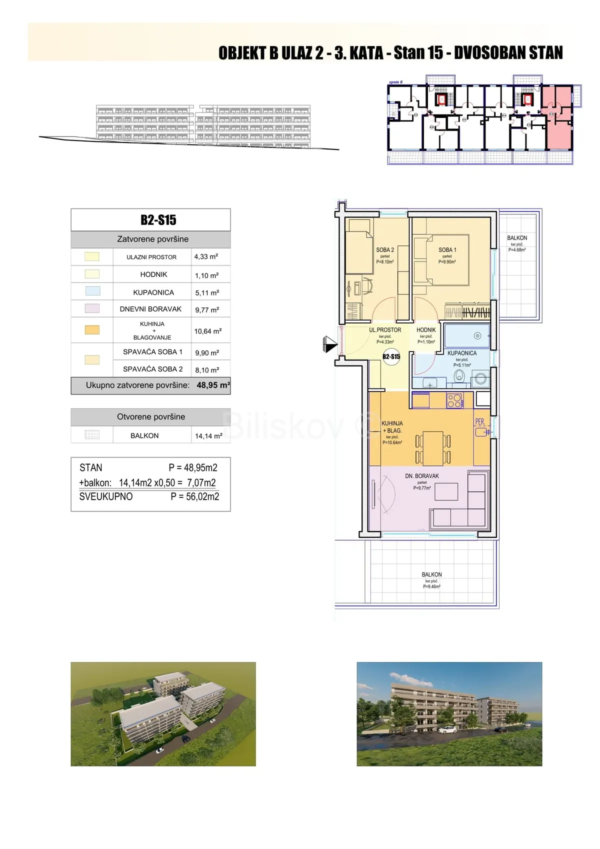 Apartment - Duilovo, Split, 56.02m2