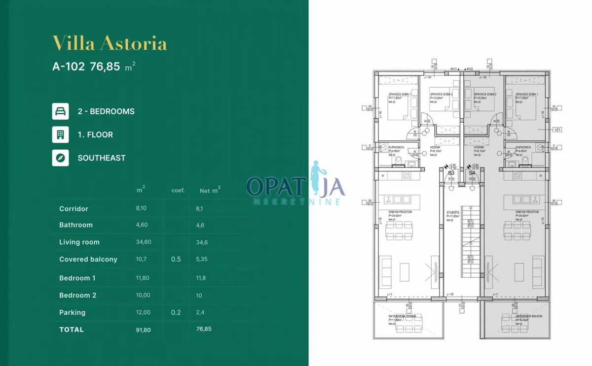 Stan - Privlaka, 76.85m2