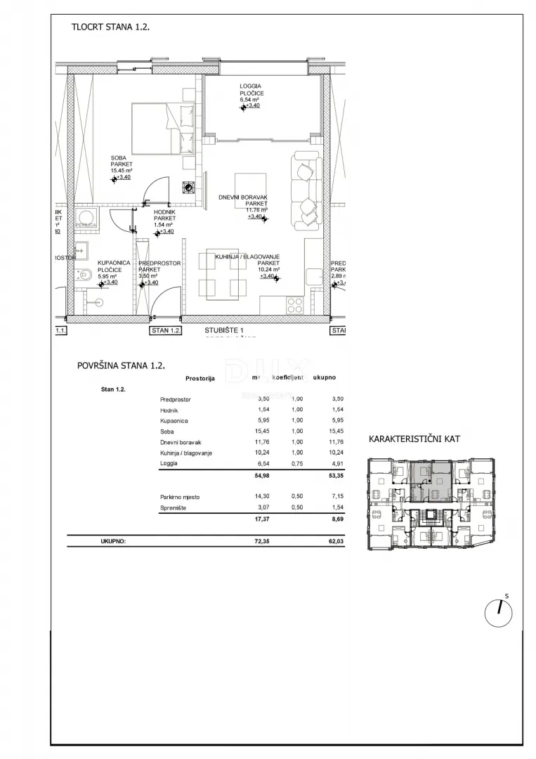 Apartment - Cres, 72.35m2
