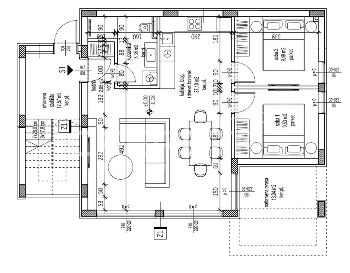 Apartment - Ulica VI, Petrčane, Petrčane, 101.48m2