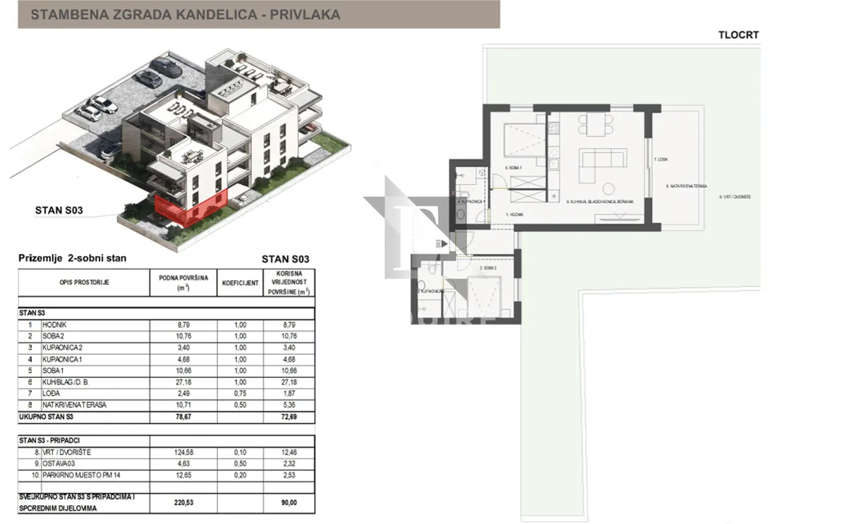 Apartment - Privlaka, 90m2