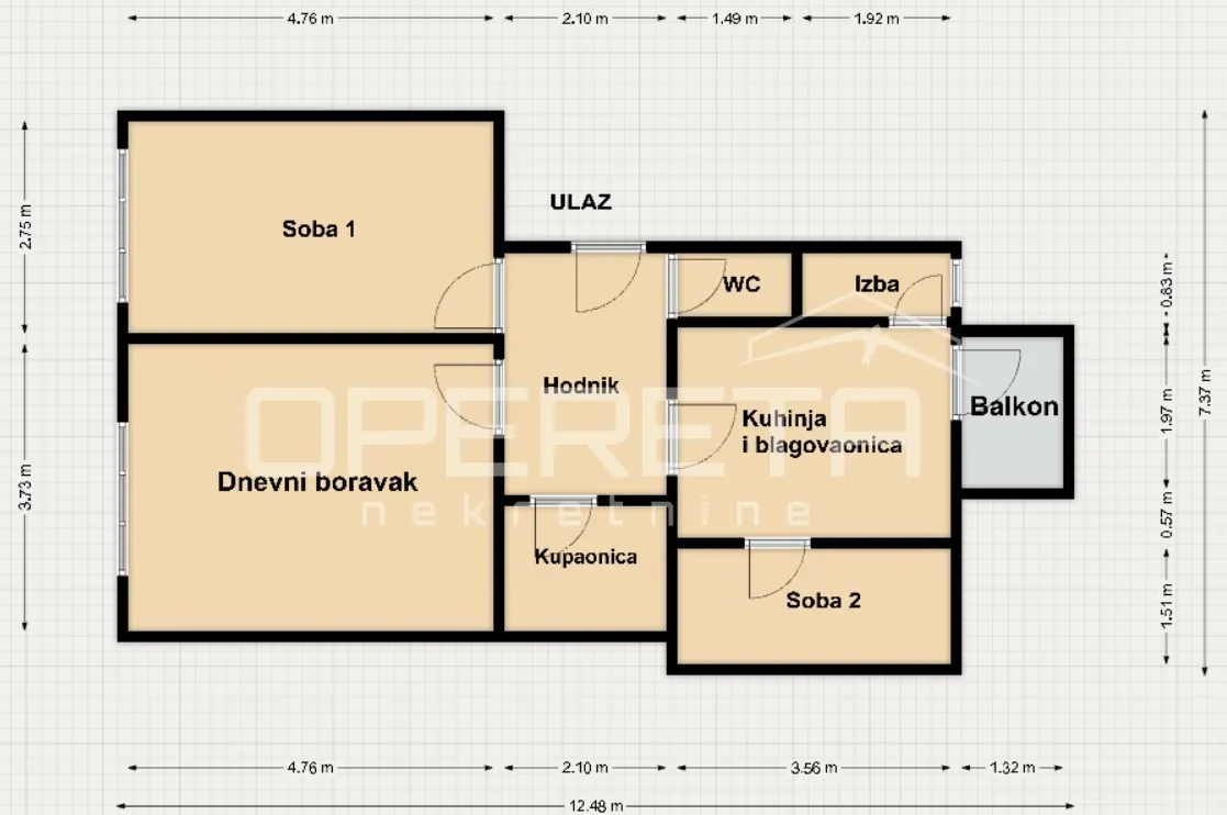 Apartment - Marijana Derenčina, Kvatrić, Zagreb, 59.6m2