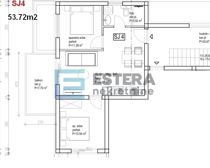 Stan - Pakoštane, 54m2