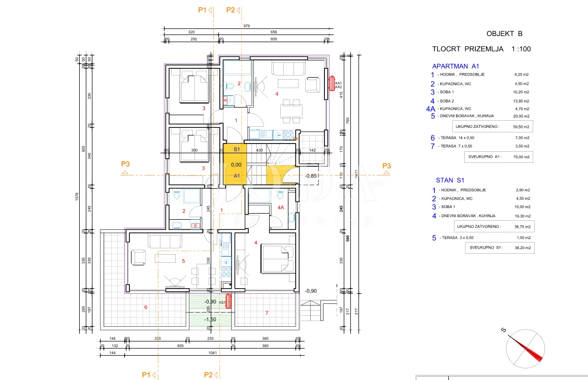 Apartment - Novalja, 81m2