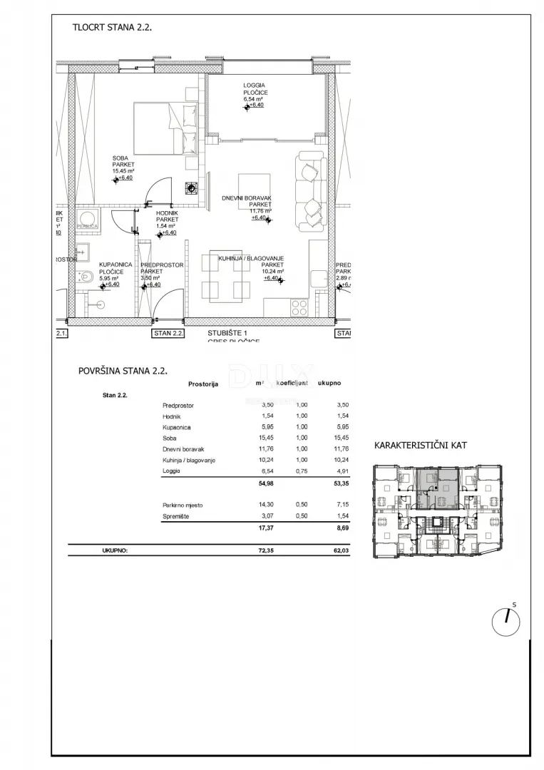 Apartment - Cres, 73.35m2