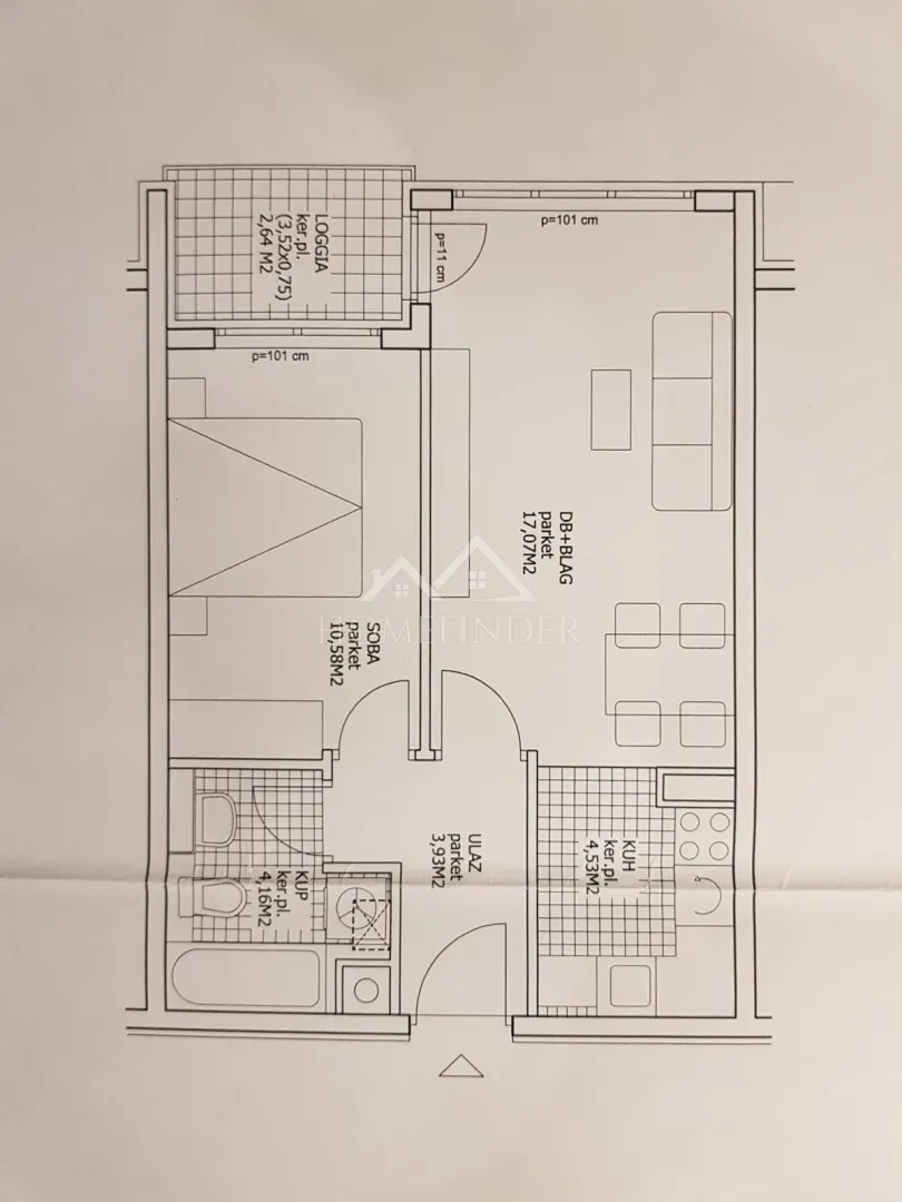 Stan - Podsused - Vrapče, 43m2