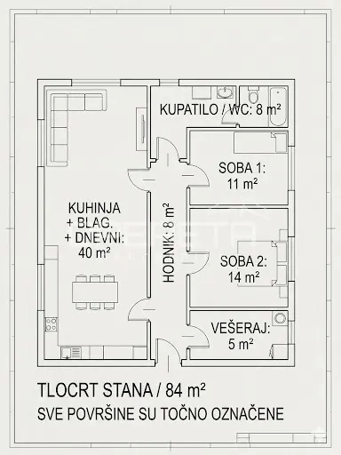 Apartment - Šijana, Pula, Pula, 83.17m2