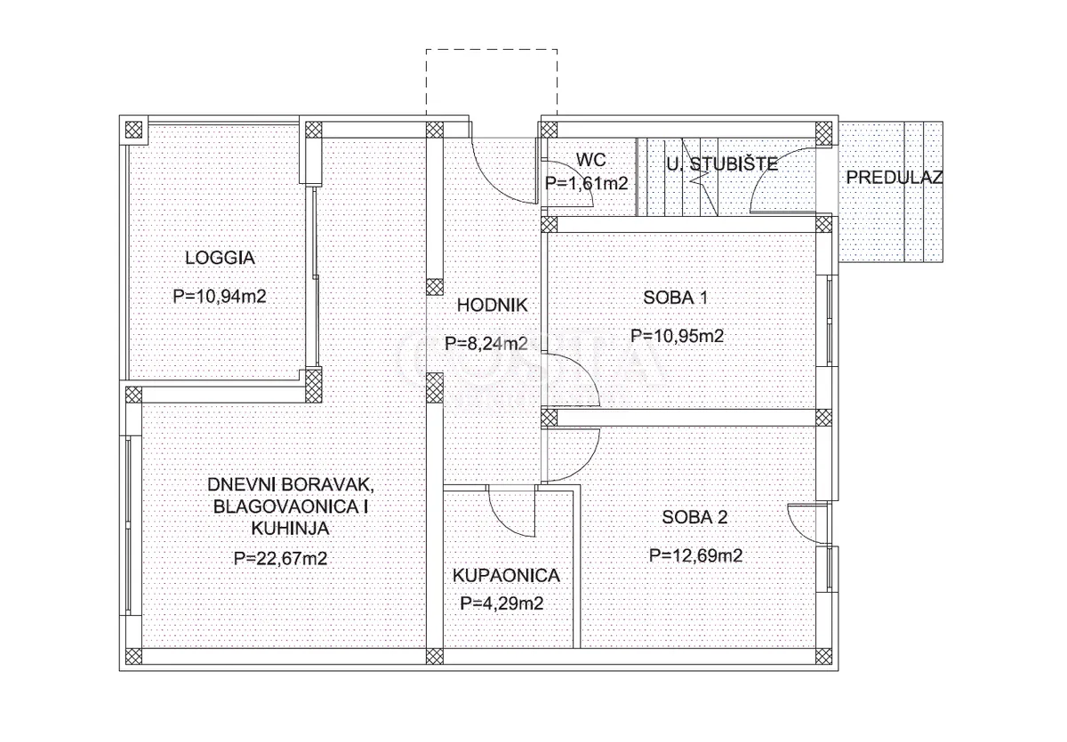 Stan - Jasenice, 75m2