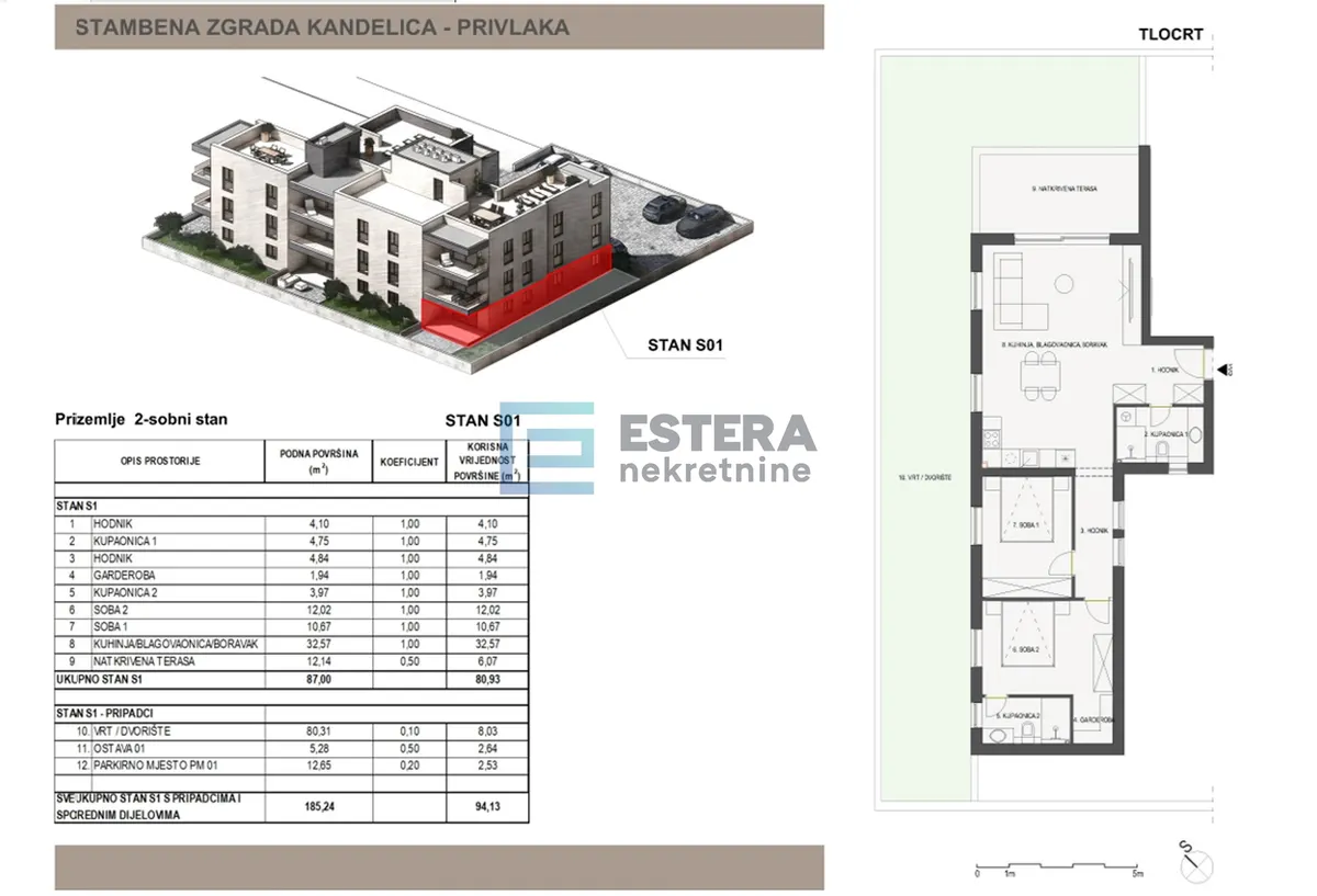 Stan - Privlaka, 94m2