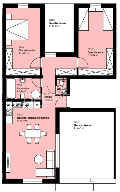 Apartment - II. Struge, Istok, Zagreb, 98m2