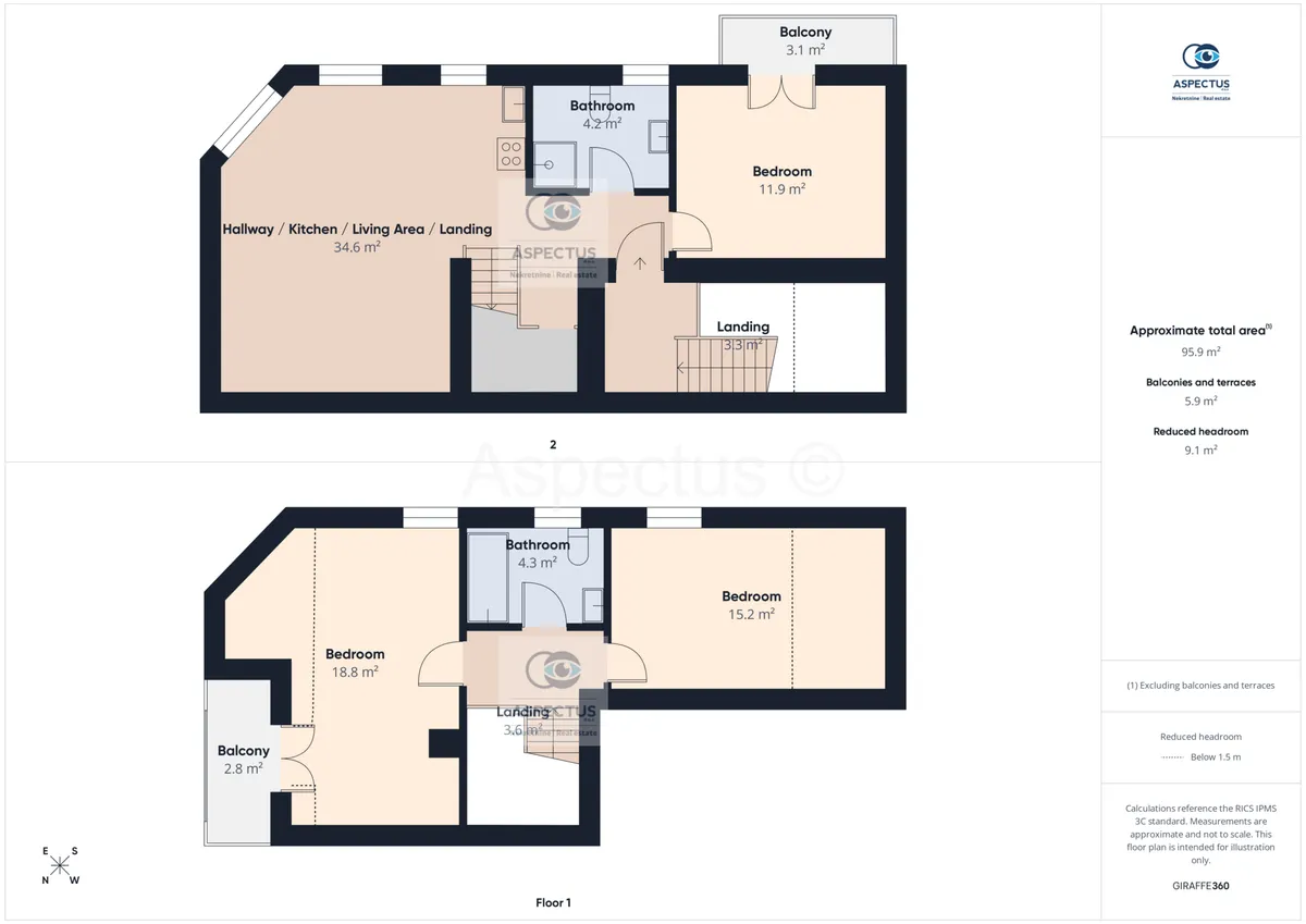 Apartment - HEININGEROVA ULICA, Vidikovac, Pula, 83.2m2