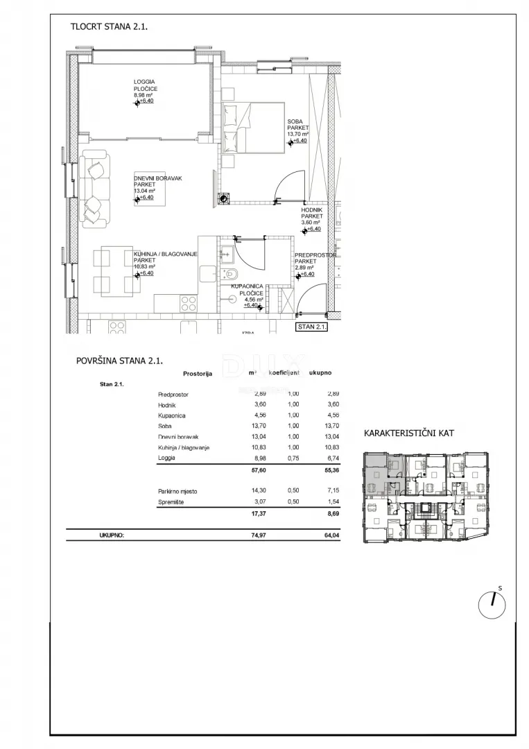 Apartment - Cres, 74.97m2