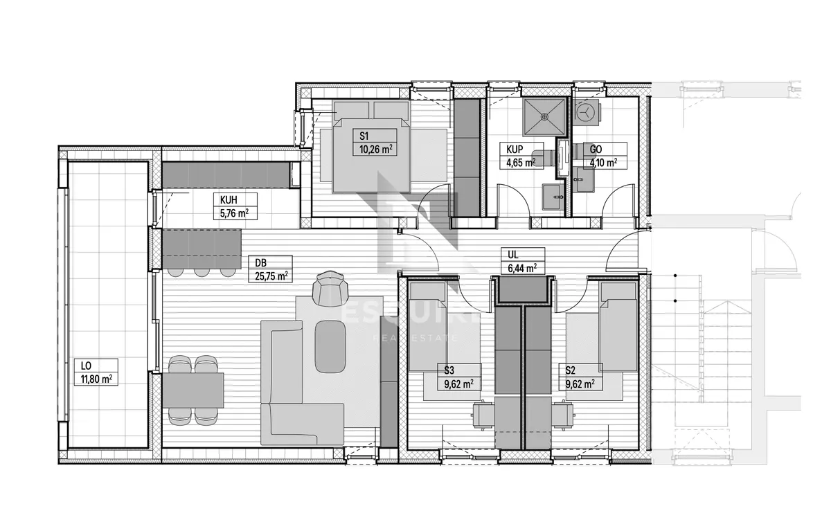 Stan - Zadar, 88.2m2