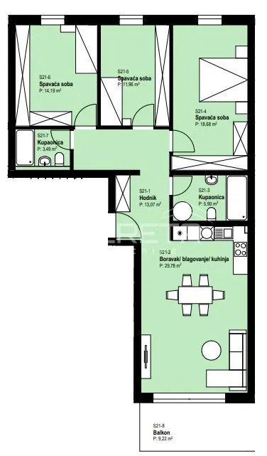 Apartment - II. Struge, Istok, Zagreb, 105m2