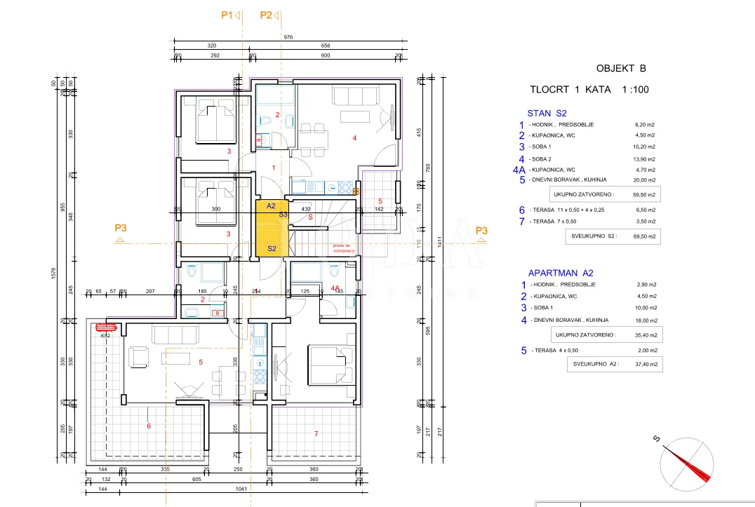 Apartment - Novalja, 72m2