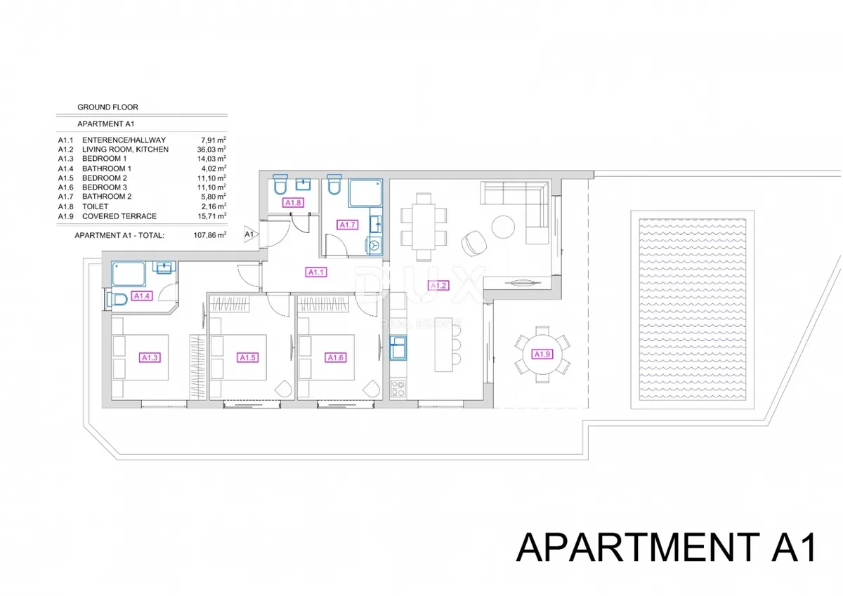 Apartment - Vrbnik, 108m2