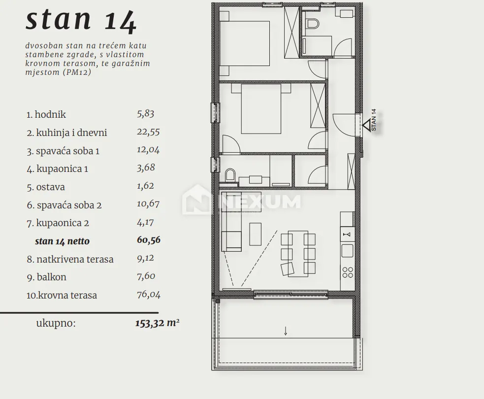 Stan - Okrug, 88m2