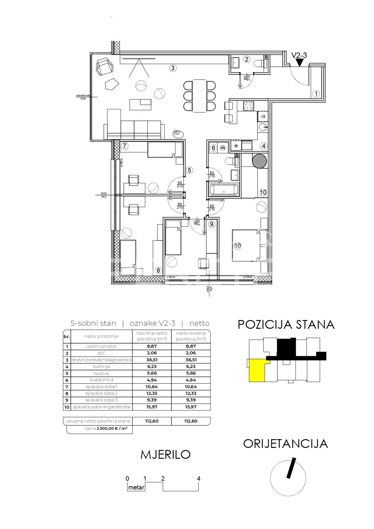Stan - Centar, Varaždin, Varaždin, 113m2